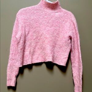 & Other Stories Stockholm Atelier- mock neck cropped mohair sweater | size S